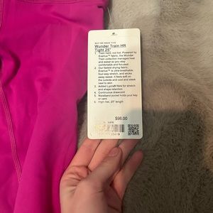 LULULEMON ATHLETICA Wunder Train HR Tight 25” “Ripened Raspberry” leggings